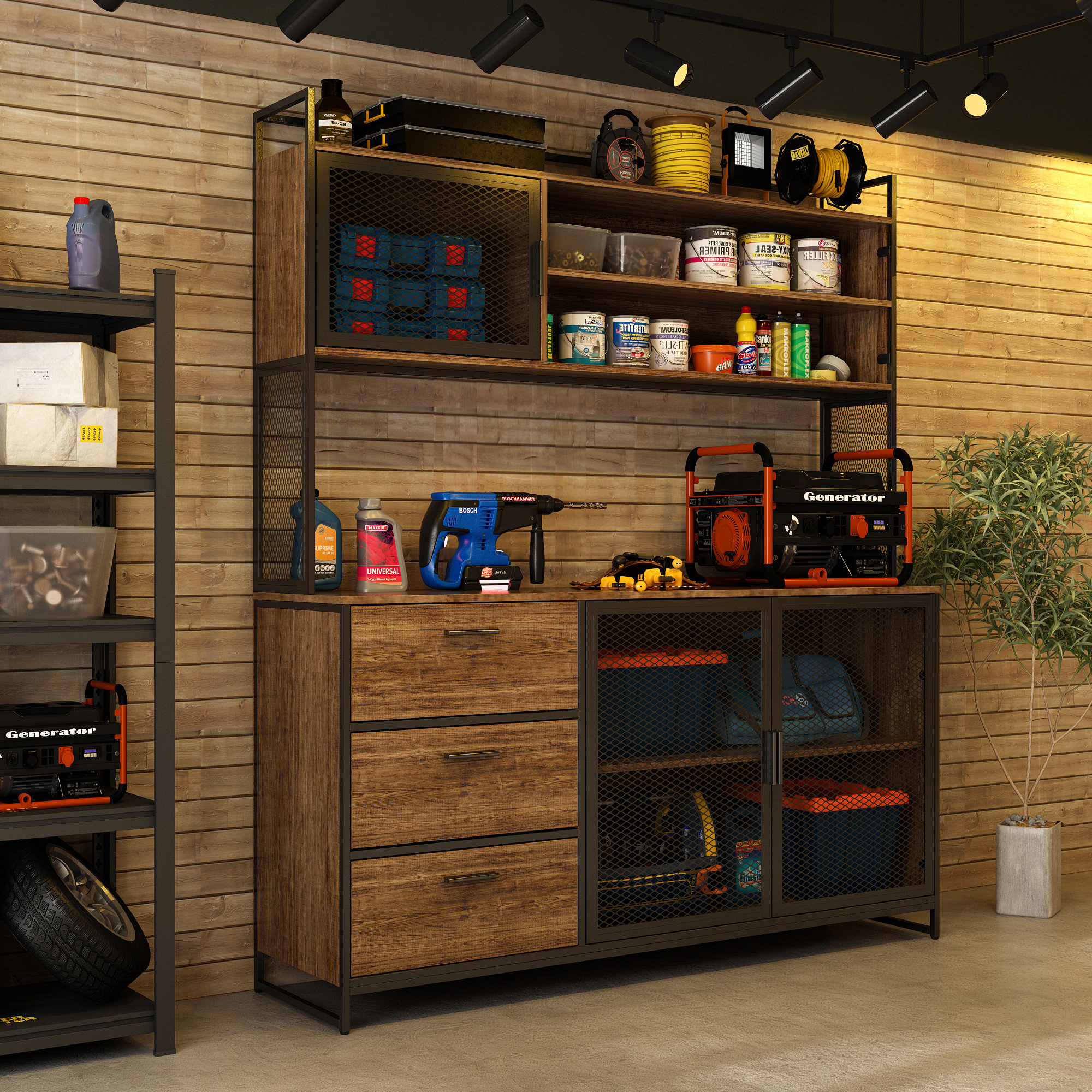 Heavy-Duty+Garage+Workbench+